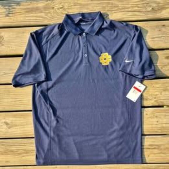 Nike Dri-Fit Men's Navy Blue Golf Polo - Large - New with tags - Picture 1 of 7